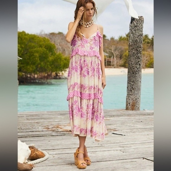 🌸 Stunning Spell & The Gypsy Coco Lei Strappy Dress - Size Small - Picture 2 of 7